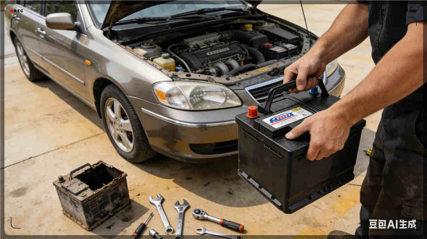 伊金霍洛旗汽车换电瓶电话【案例】